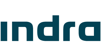 Logo de empresa cliente indra que confía en el software SSOMA de Myper para su gestión de seguridad y salud en el trabajo